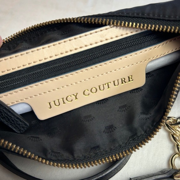 Y2K Juicy Couture Black Staple Crossbody Bag Gold Quiet Luxury Whimsigoth - Picture 2 of 12
